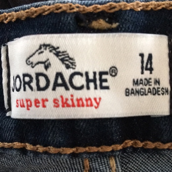 Jordache Dark Wash Girls (14) Skinny Ankle Jeans - Picture 6 of 6